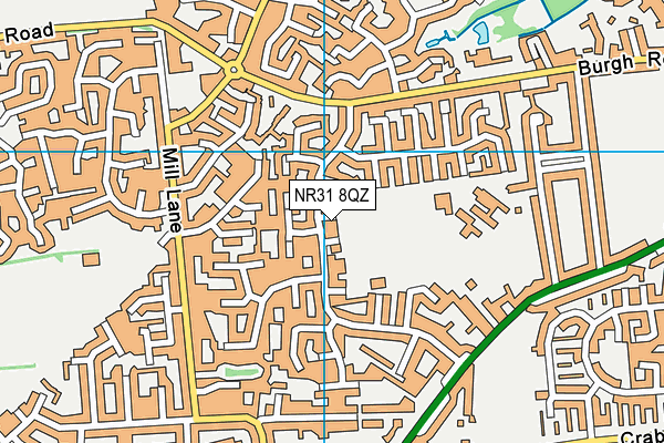 NR31 8QZ map - OS VectorMap District (Ordnance Survey)