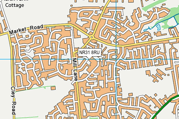NR31 8RU map - OS VectorMap District (Ordnance Survey)