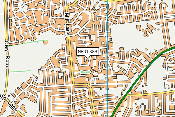 NR31 8SB map - OS VectorMap District (Ordnance Survey)