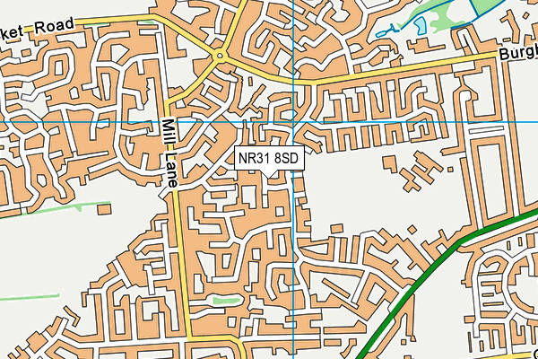 NR31 8SD map - OS VectorMap District (Ordnance Survey)