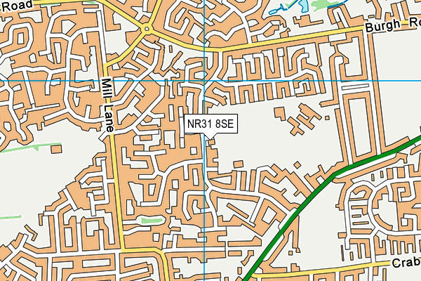 NR31 8SE map - OS VectorMap District (Ordnance Survey)