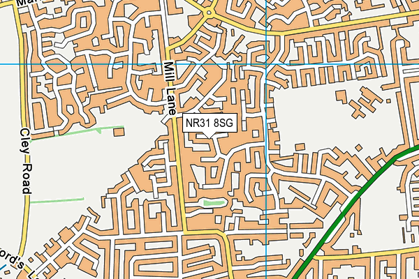 NR31 8SG map - OS VectorMap District (Ordnance Survey)