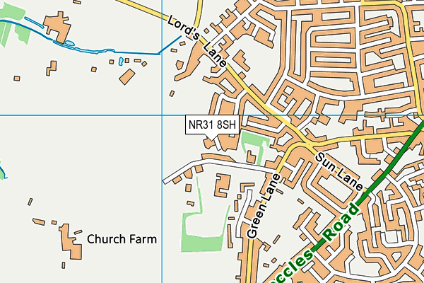 NR31 8SH map - OS VectorMap District (Ordnance Survey)