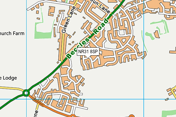 NR31 8SP map - OS VectorMap District (Ordnance Survey)