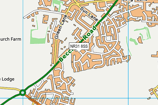 NR31 8SS map - OS VectorMap District (Ordnance Survey)