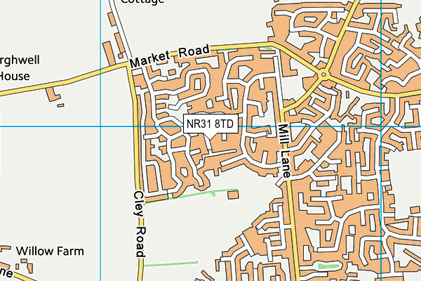 NR31 8TD map - OS VectorMap District (Ordnance Survey)