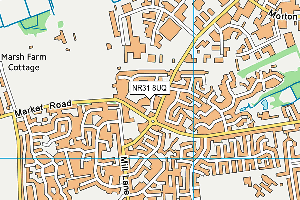 NR31 8UQ map - OS VectorMap District (Ordnance Survey)