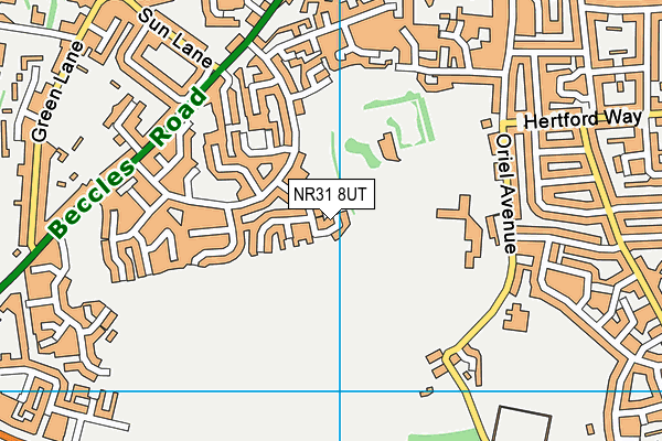 NR31 8UT map - OS VectorMap District (Ordnance Survey)