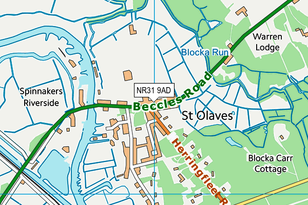 NR31 9AD map - OS VectorMap District (Ordnance Survey)