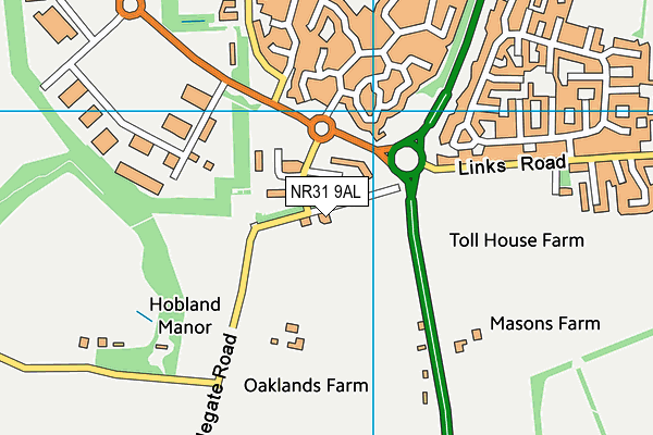 NR31 9AL map - OS VectorMap District (Ordnance Survey)