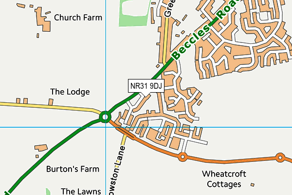 NR31 9DJ map - OS VectorMap District (Ordnance Survey)