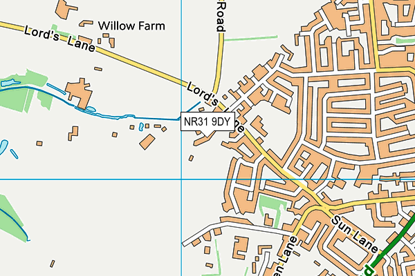 NR31 9DY map - OS VectorMap District (Ordnance Survey)