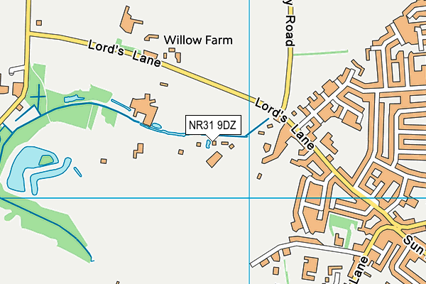 NR31 9DZ map - OS VectorMap District (Ordnance Survey)