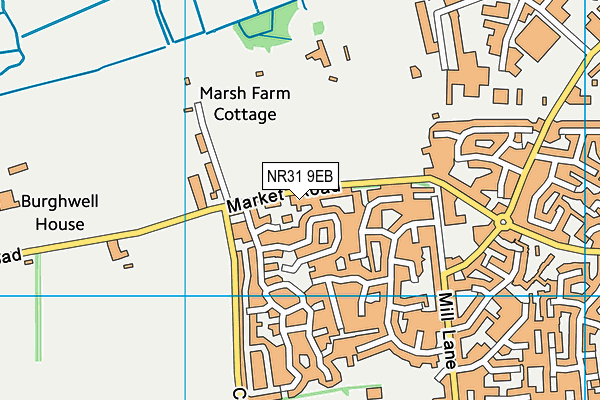 NR31 9EB map - OS VectorMap District (Ordnance Survey)