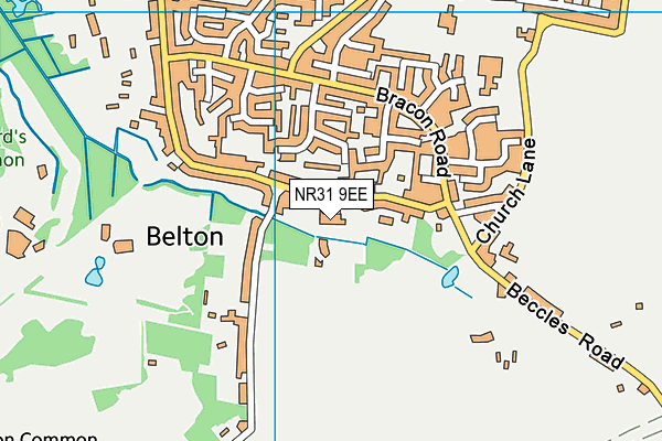 NR31 9EE map - OS VectorMap District (Ordnance Survey)