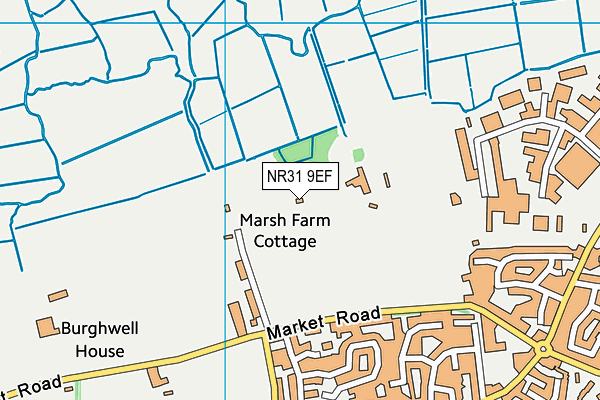 NR31 9EF map - OS VectorMap District (Ordnance Survey)