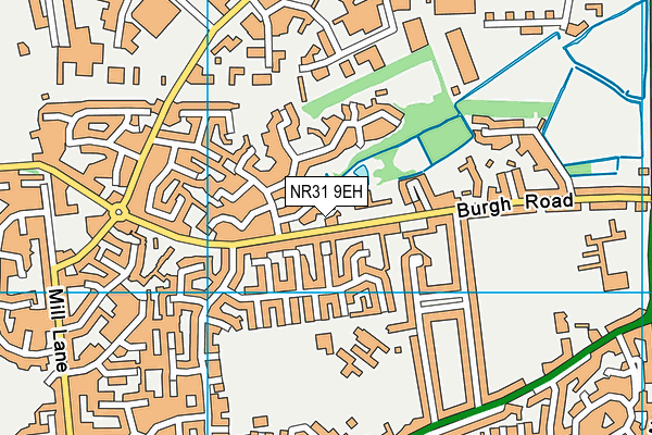 NR31 9EH map - OS VectorMap District (Ordnance Survey)