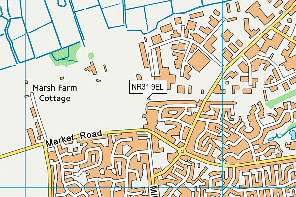 NR31 9EL map - OS VectorMap District (Ordnance Survey)