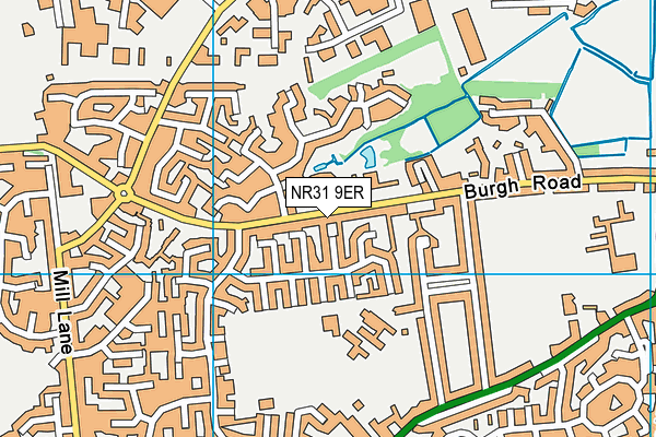 NR31 9ER map - OS VectorMap District (Ordnance Survey)