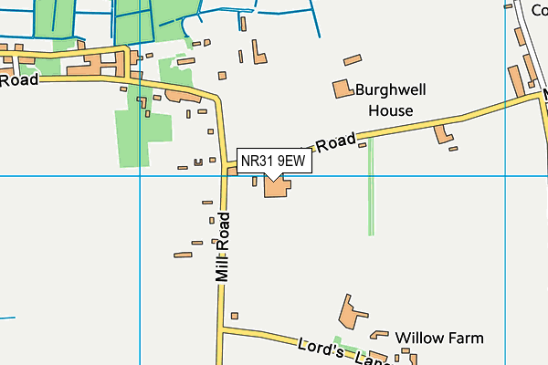 NR31 9EW map - OS VectorMap District (Ordnance Survey)