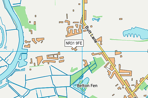 NR31 9FE map - OS VectorMap District (Ordnance Survey)