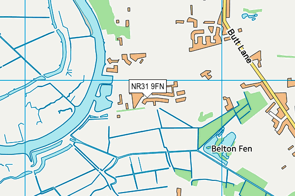 NR31 9FN map - OS VectorMap District (Ordnance Survey)