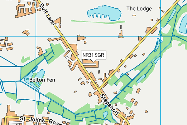 NR31 9GR map - OS VectorMap District (Ordnance Survey)