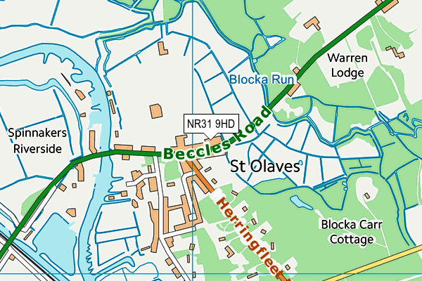 NR31 9HD map - OS VectorMap District (Ordnance Survey)