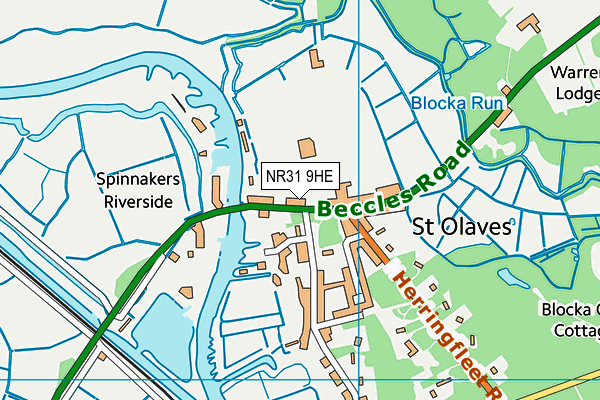 Map of PRIORY ST OLAVES LTD at district scale