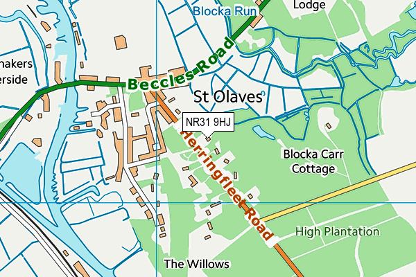 NR31 9HJ map - OS VectorMap District (Ordnance Survey)