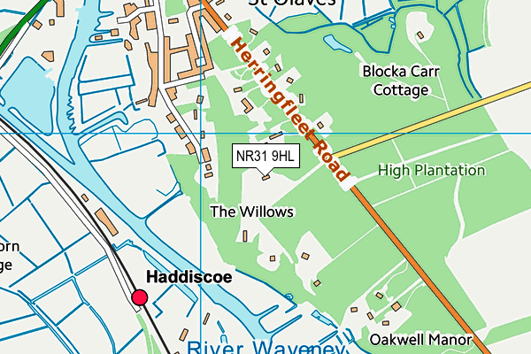 NR31 9HL map - OS VectorMap District (Ordnance Survey)