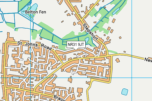NR31 9JT map - OS VectorMap District (Ordnance Survey)