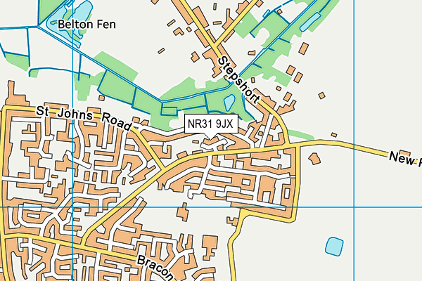 NR31 9JX map - OS VectorMap District (Ordnance Survey)