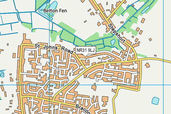 NR31 9LJ map - OS VectorMap District (Ordnance Survey)