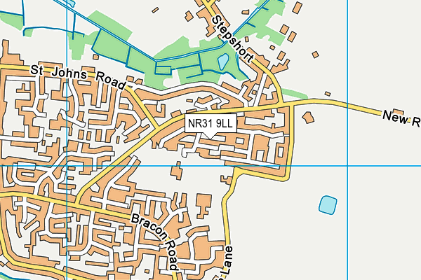 NR31 9LL map - OS VectorMap District (Ordnance Survey)