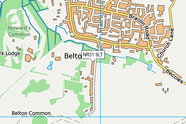 NR31 9LT map - OS VectorMap District (Ordnance Survey)