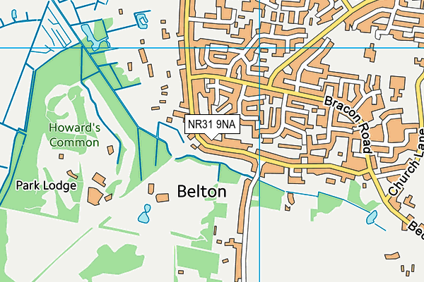 NR31 9NA map - OS VectorMap District (Ordnance Survey)