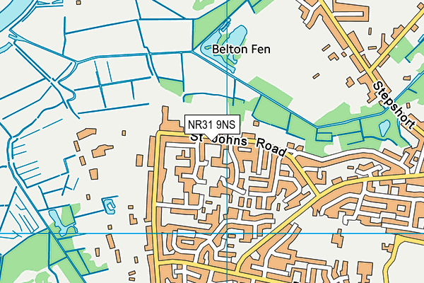 NR31 9NS map - OS VectorMap District (Ordnance Survey)