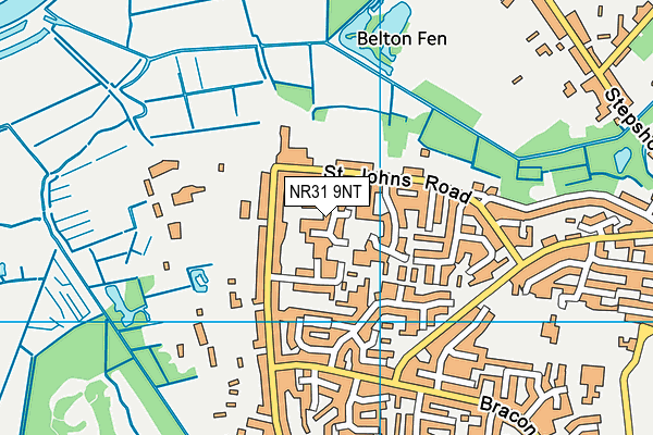 NR31 9NT map - OS VectorMap District (Ordnance Survey)