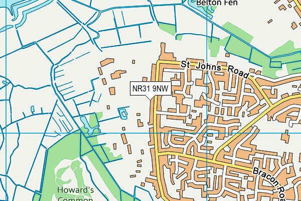 NR31 9NW map - OS VectorMap District (Ordnance Survey)