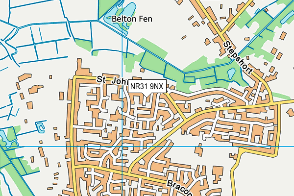 NR31 9NX map - OS VectorMap District (Ordnance Survey)