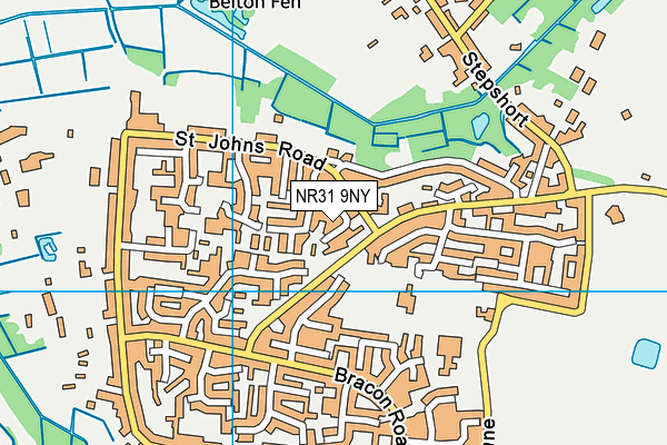 NR31 9NY map - OS VectorMap District (Ordnance Survey)