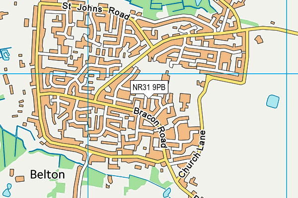 NR31 9PB map - OS VectorMap District (Ordnance Survey)