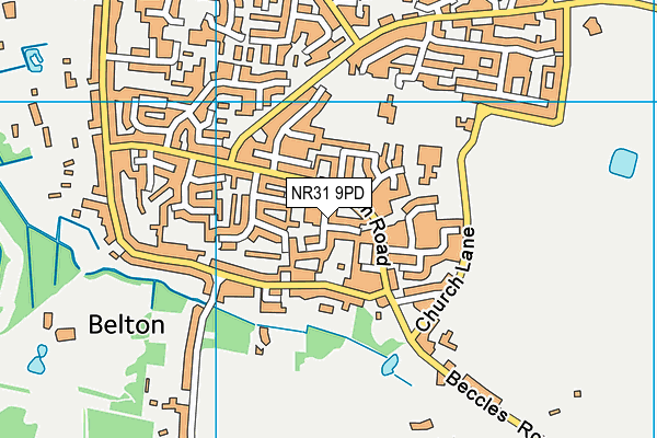 NR31 9PD map - OS VectorMap District (Ordnance Survey)