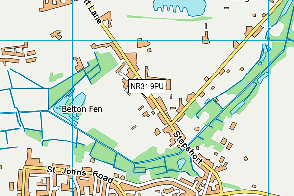 NR31 9PU map - OS VectorMap District (Ordnance Survey)