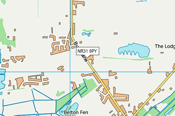 NR31 9PY map - OS VectorMap District (Ordnance Survey)