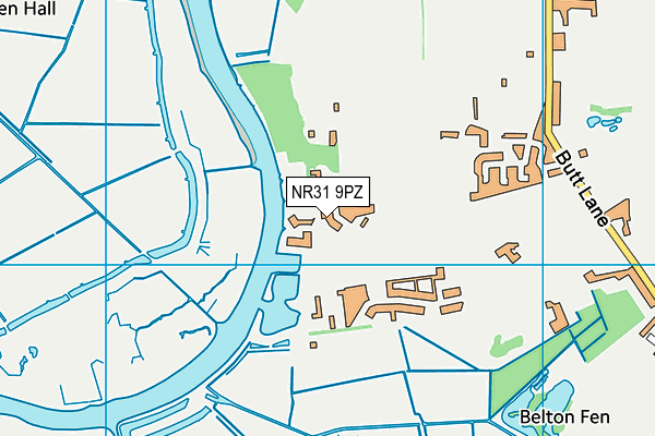NR31 9PZ map - OS VectorMap District (Ordnance Survey)