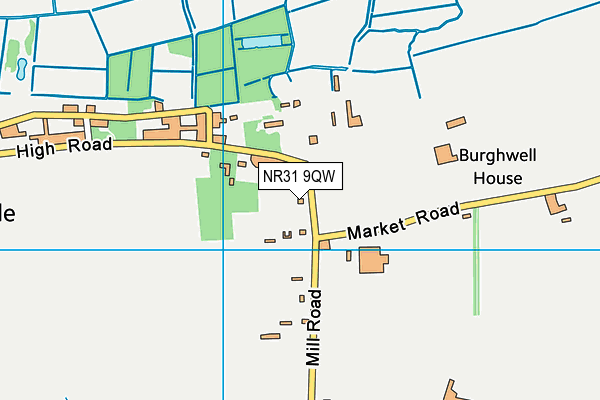 NR31 9QW map - OS VectorMap District (Ordnance Survey)