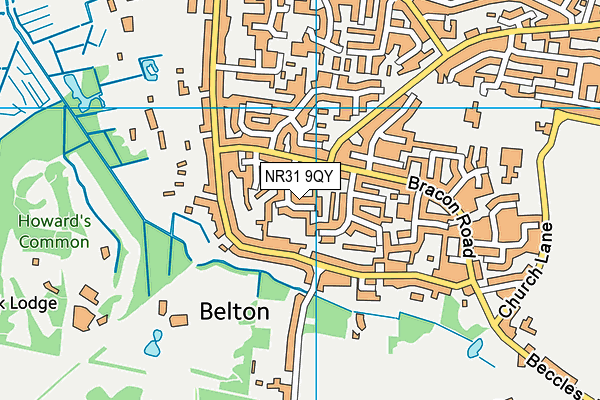 NR31 9QY map - OS VectorMap District (Ordnance Survey)