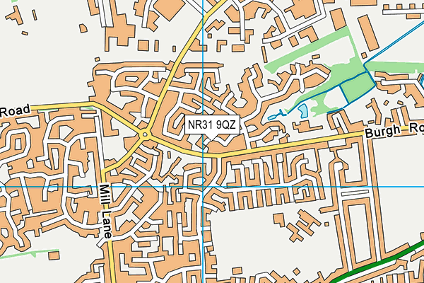 NR31 9QZ map - OS VectorMap District (Ordnance Survey)